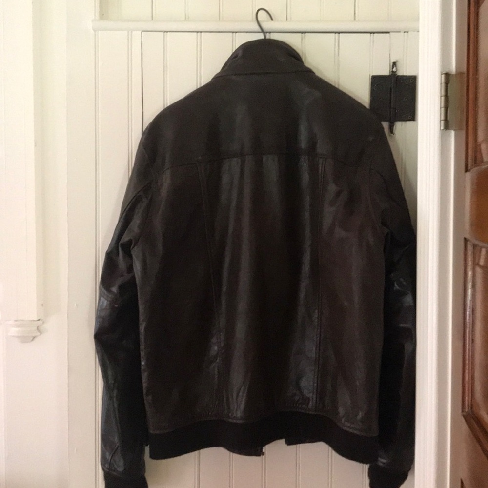 Men's Leather Bomber Jacket - image 3